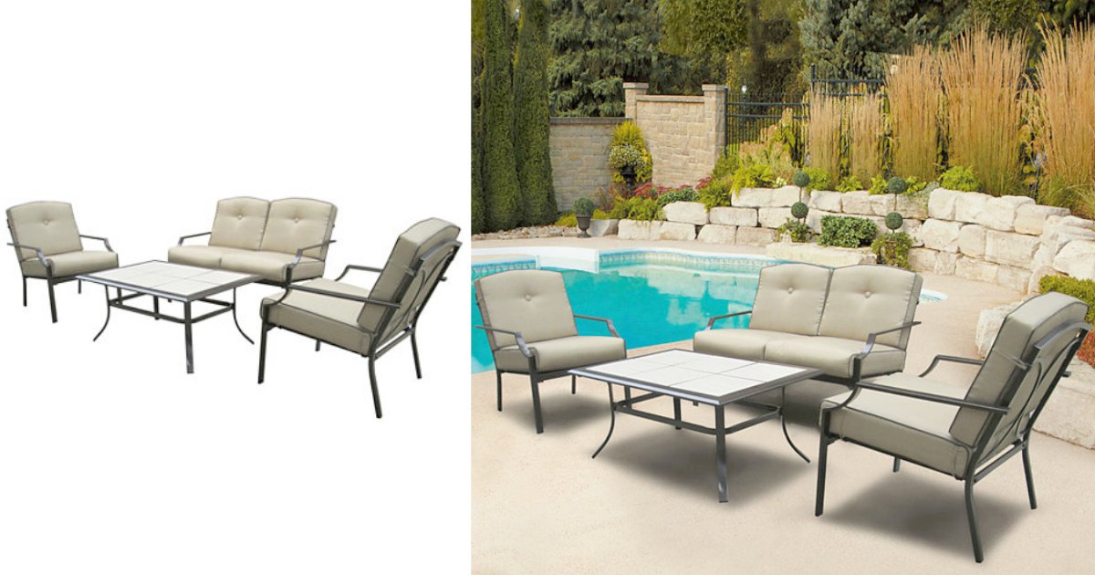  75 Off Patio Furniture I Also Spotted This Outdoor Oasis Camas Meadow Camas Meadow 4 Piece Conversation Set On Sale For $399.99 (regularly $1,500), So Just $279.99 After Promo ...