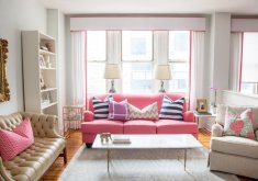 pink living room furniture
