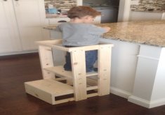 nice kid kitchen stool Child Kitchen Helper Step Stool von TeddyGramsTotTowers auf Etsy