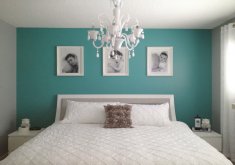 teal color bedroom